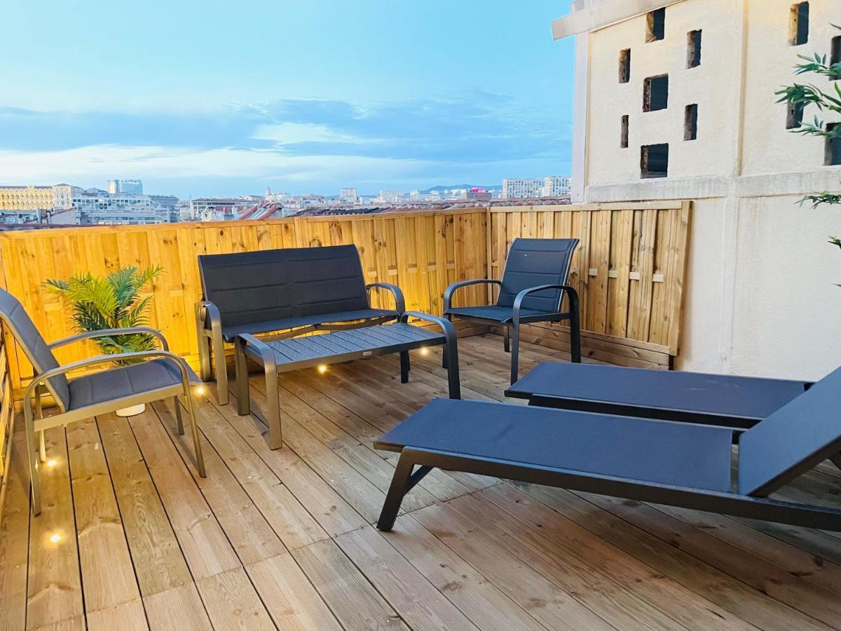Honore - Rooftop Avec Vue - T3 Atypique Centre Vieux Port Proche Opera Apartamento Marsella