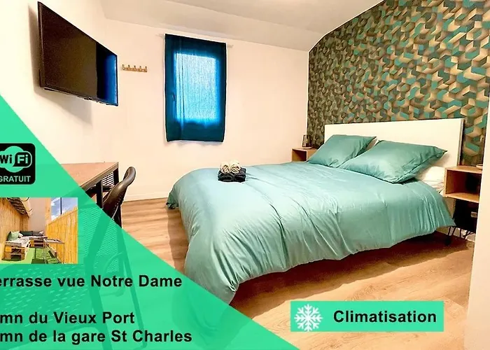 T4 Plein Coeur De Marseille Avec Vue Notre Dame
