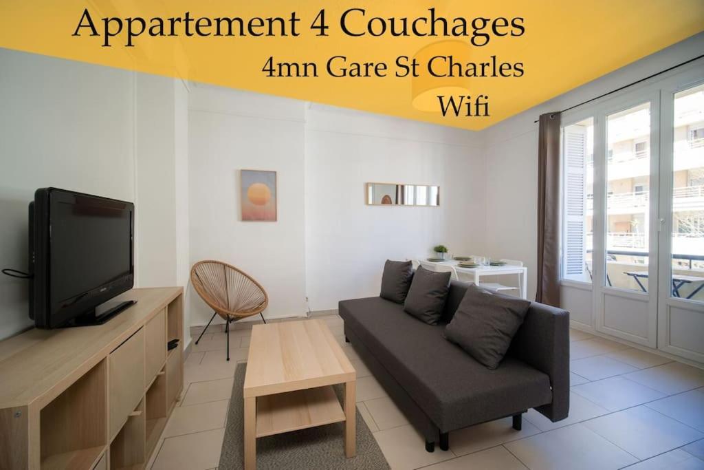 Appartement Equipe Balcon 4 Pers St Charles Marseilles