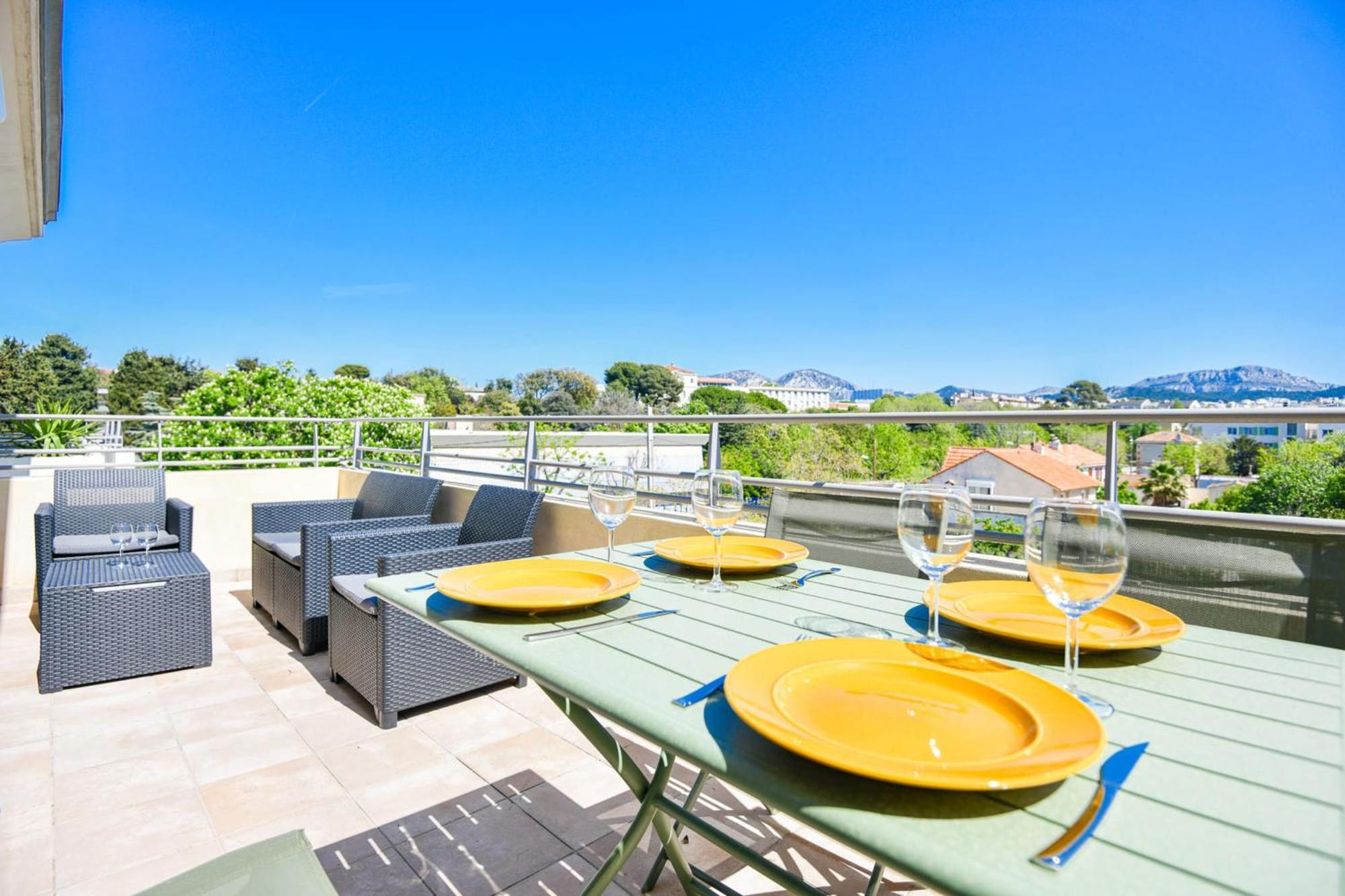 Les Terrasses Borely - Bel 1 Ch Avec Clim Apartment