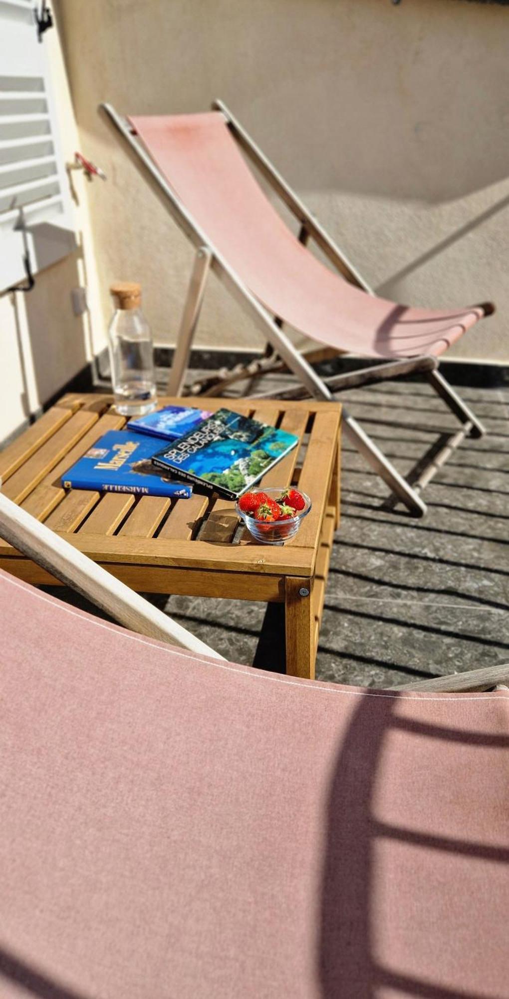 Terrasse - Hyper Centre - 2 - Parking Gratuit - Calme & Lumineux - Arrivee Autonome Marsella