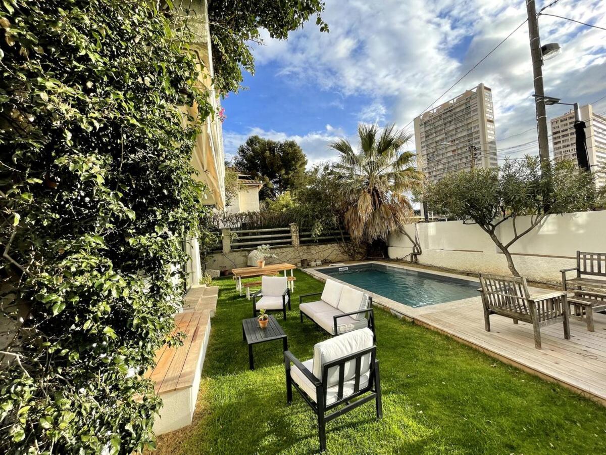 Mimosas - 4 Climatisees, Jardin, Piscine Chauffee Proche Velodrome - Quartier Ste Marguerite *