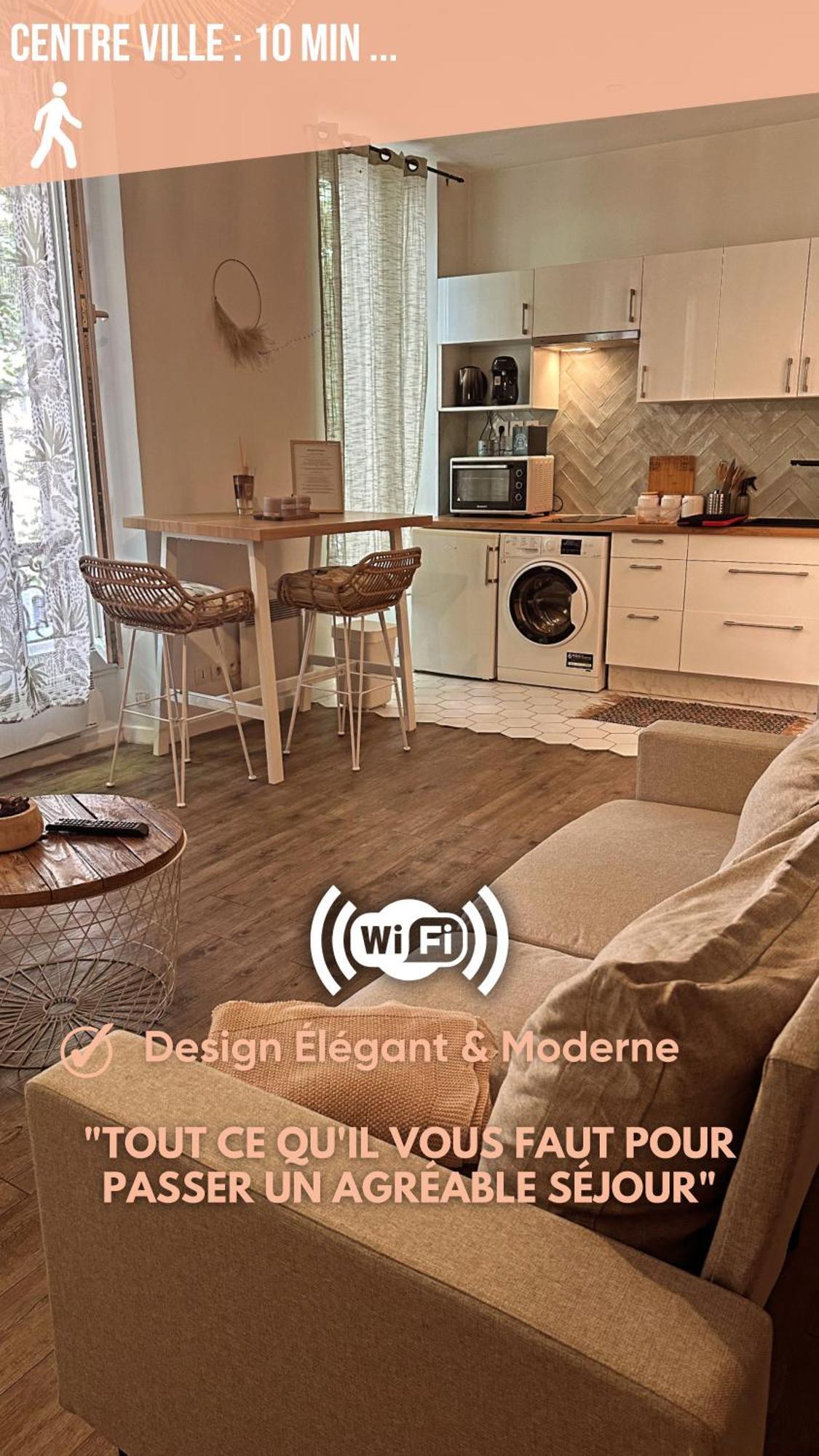 Apartment Grand T1 De 38 M2 Au Design Epuree
