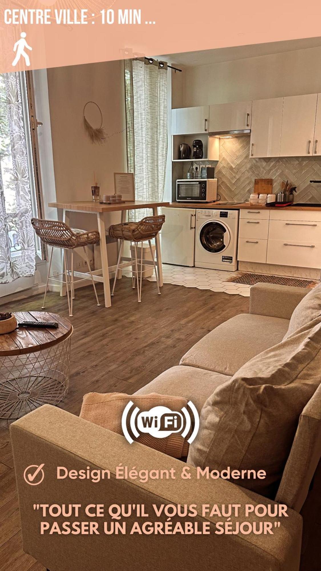 Grand T1 De 38 M2 Au Design Epuree Apartment *